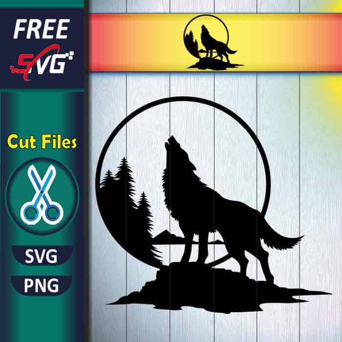 howling wolf SVG free, Wolf SVG free for Cricut