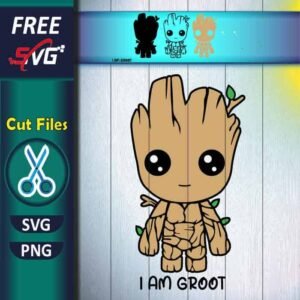 Groot SVG free, Guardians of the galaxy SVG free