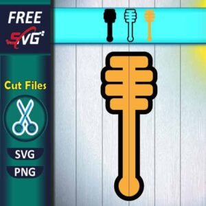 Honey Spoon SVG free, honey dipper SVG