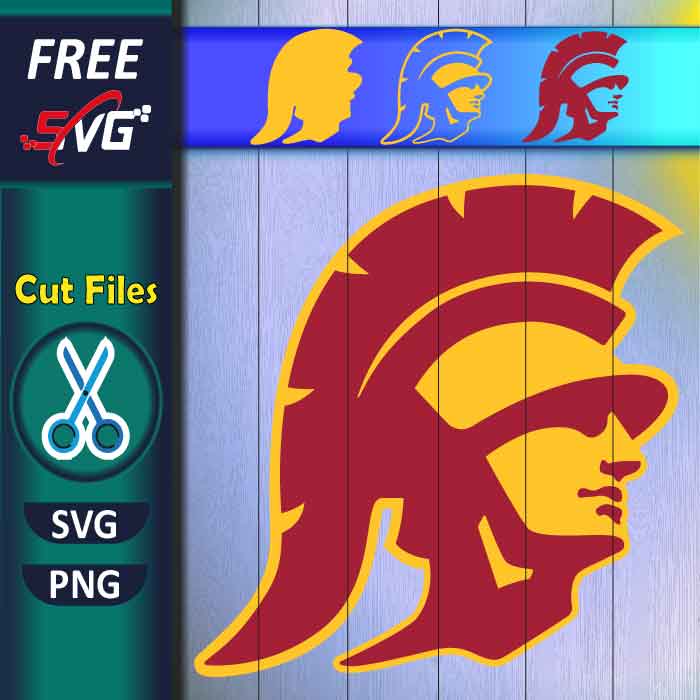 USC Trojans Helmet logo SVG free, USC trojan head logo