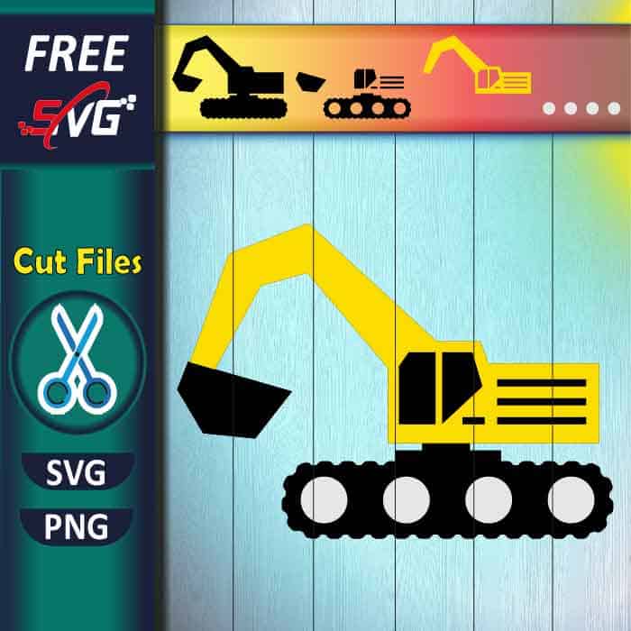 construction digger SVG free