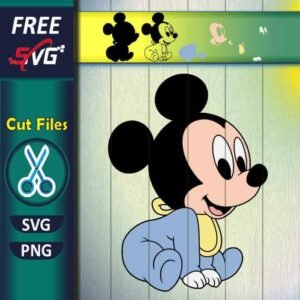 Baby Mickey Mouse SVG free, Disney svg files for Cricut