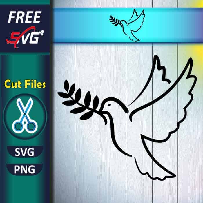 Peace Dove SVG free, Colombe SVG