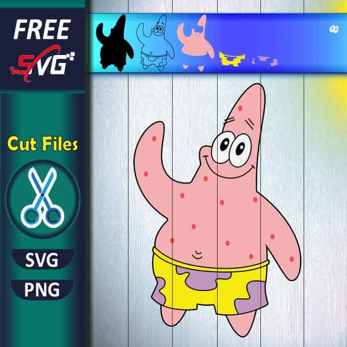 Patrick Star SVG free, SpongeBob characters SVG
