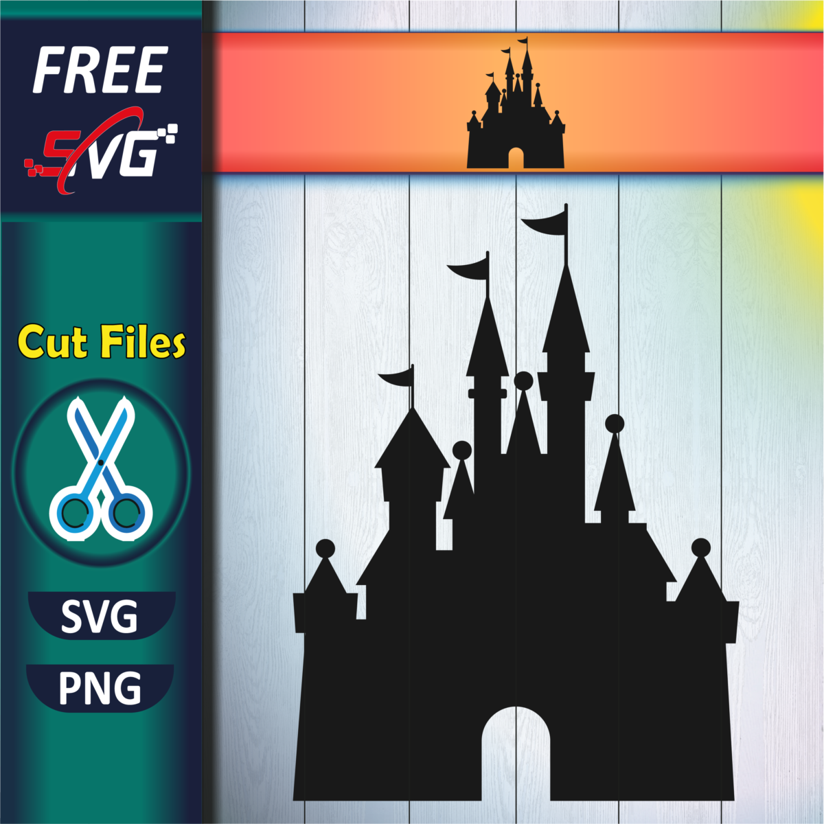 Free Disney Castle Svg Disney Castle Silhouette Svg