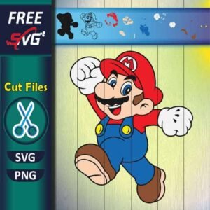 Mario SVG layered free download