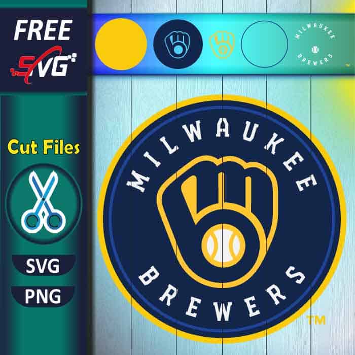 Milwaukee Brewers logo SVG free, Baseball team SVG