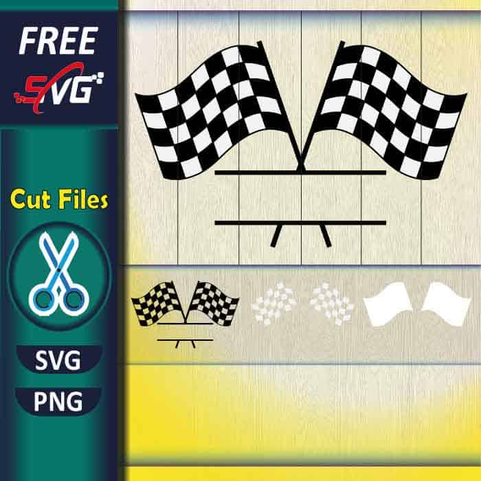double_checkered_flag_crossed_split_name_frame_svg_free-racing_flag_monogram_svg_free