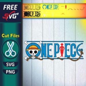 One Piece logo SVG free, straw hat pirates SVG, skull SVG