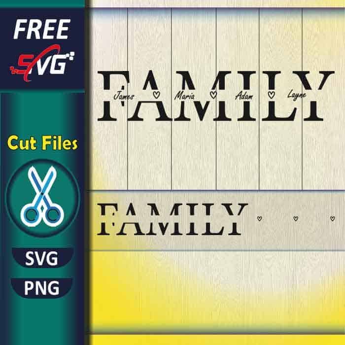 family_split_name_frame_svg_free-family_svg