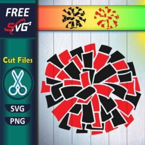 Cheerleading Pom Poms SVG free, cheer pompom SVG