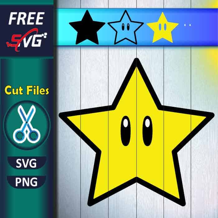 Mario Star SVG free, Super Mario characters SVG