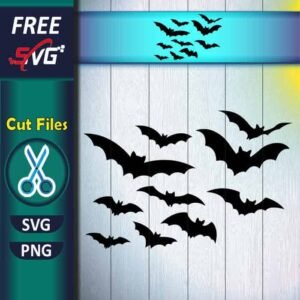 Flying bats SVG free - Halloween Bats SVG for Cricut