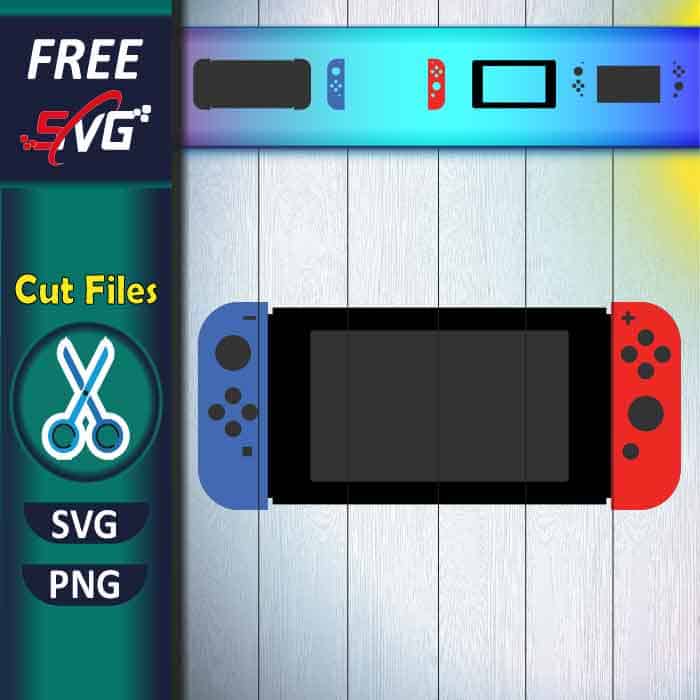 Video Game Controller Layered SVG free, Nintendo Switch SVG