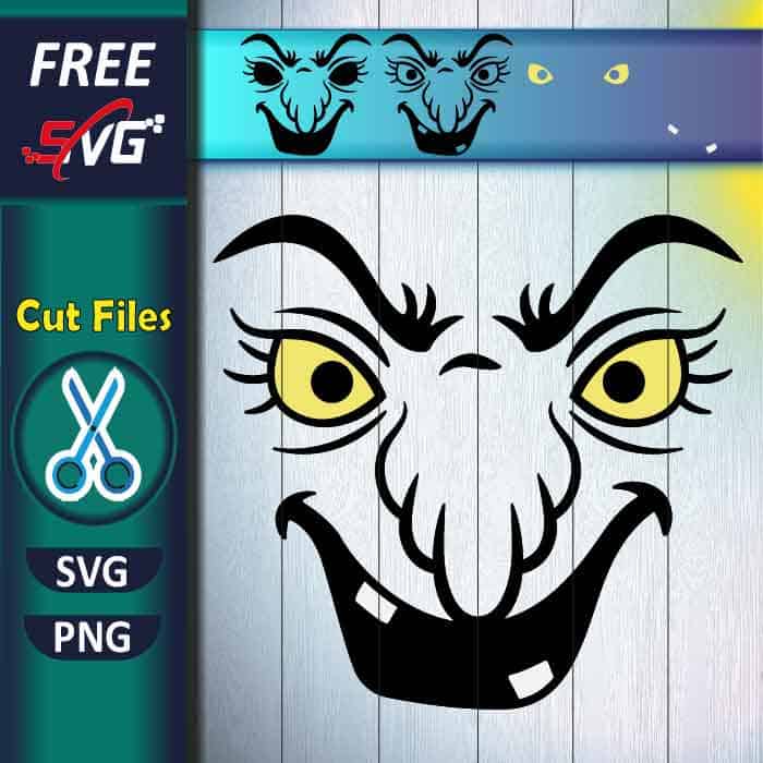 Witch Face SVG free - Halloween Witch SVG for Cricut