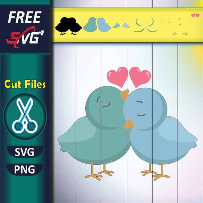 A Couple of Love Birds SVG free – Valentine’s Day SVG