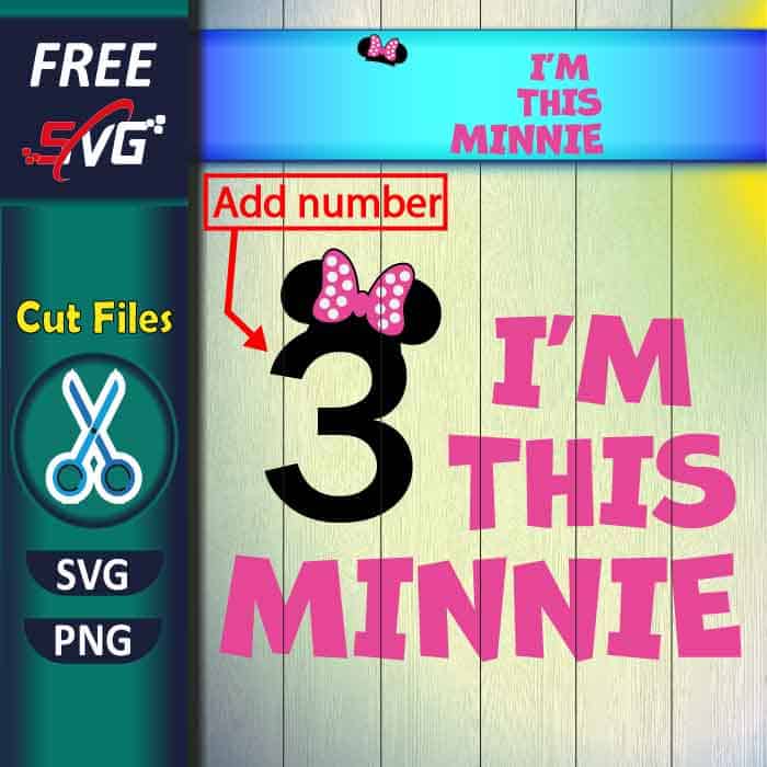 I'm this Minnie SVG free - Birthday costume SVG free - Cricut project