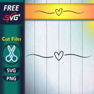 Heart text dividers SVG free - Ornamental text dividers SVG