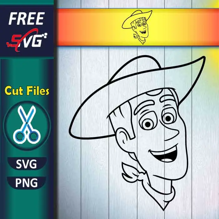 Sheriff Woody Outline SVG Free - Toy Story SVG for Cricut