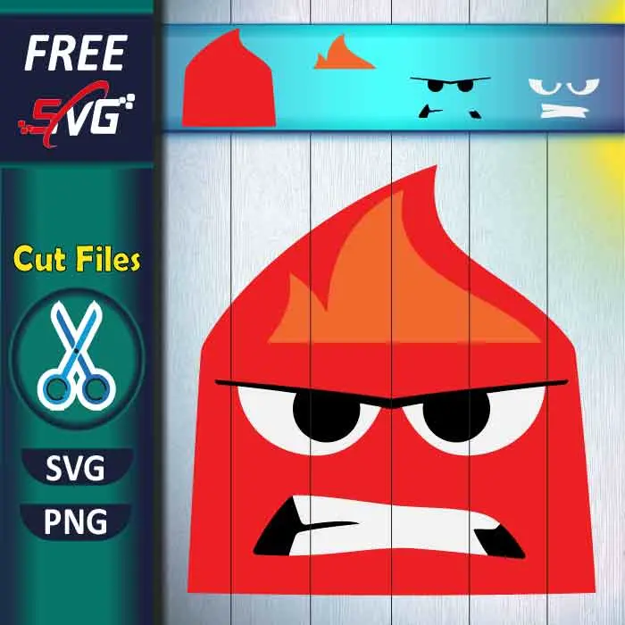 Anger from Inside Out SVG Free - Pixar Characters