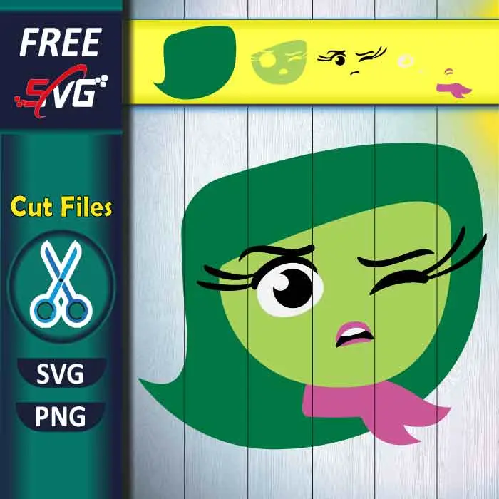 Disgust from Inside Out SVG Free - Pixar Characters