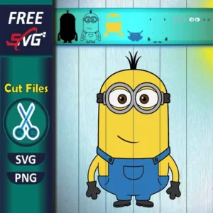Free Minion Kevin SVG PNG for Kids Crafts & Party
