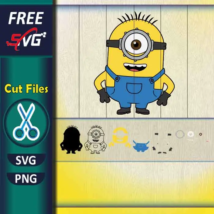 Free_Minion_Stuart_SVG_PNG_for_Kids_Crafts_&_Party-Stuart_SVG_for_Cricut