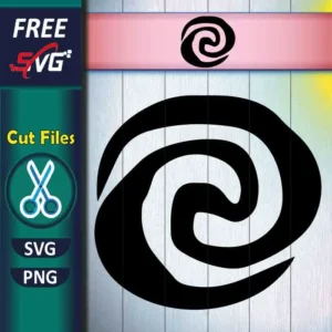 Free Moana Heart of Te Fiti Spiral SVG PNG for Cricut Projects & Kids Crafts Disney Swirl Design